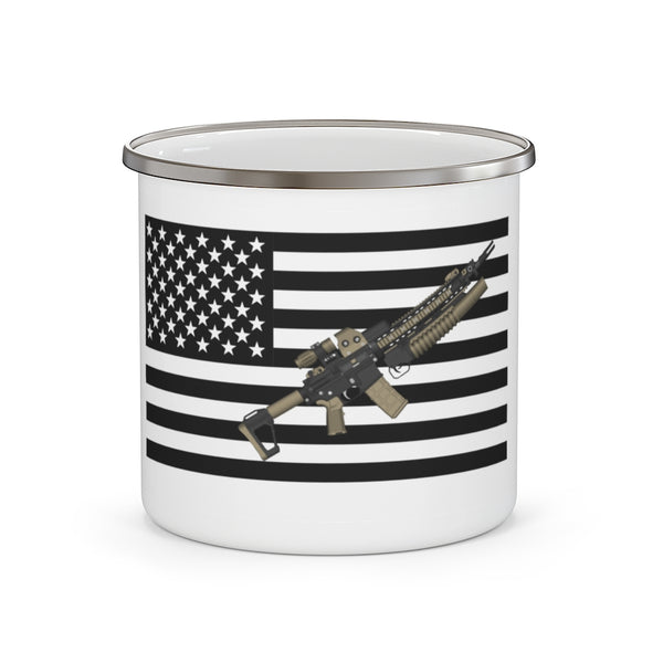 M4 Flag Enamel Camping Mug