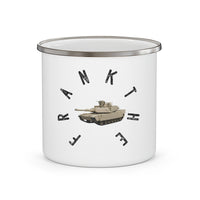 Frank The Tank Tan Enamel Camping Mug