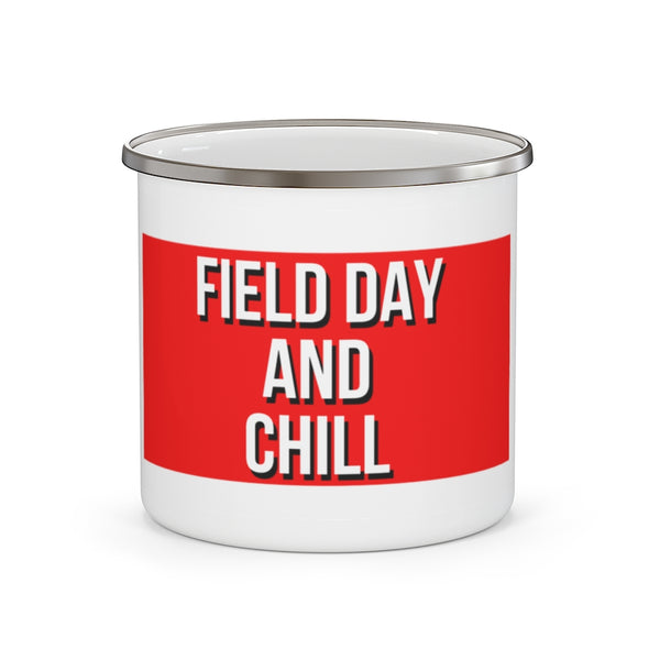 Field Day And Chill Enamel Camping Mug